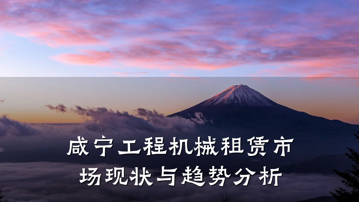 咸宁工程机械租赁市场现状与趋势分析
