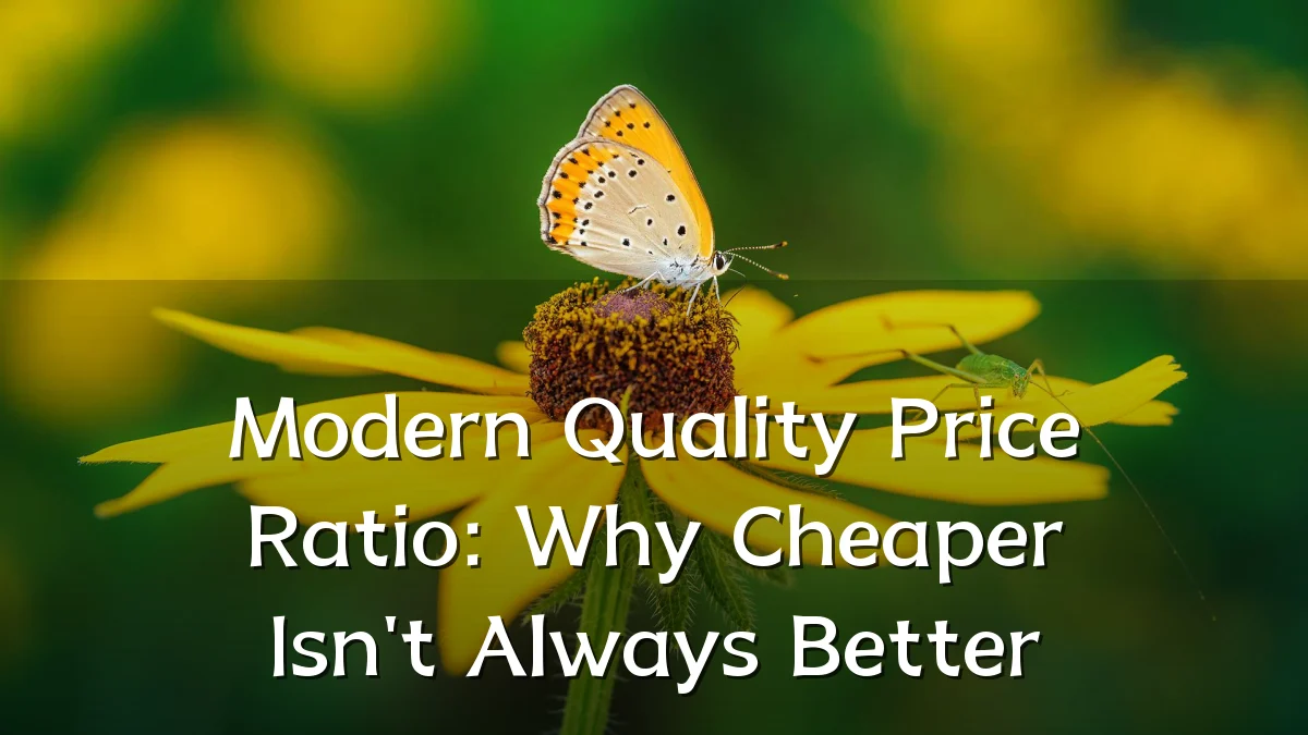 Modern Quality Price Ratio: Why Cheaper Isn't Always Better