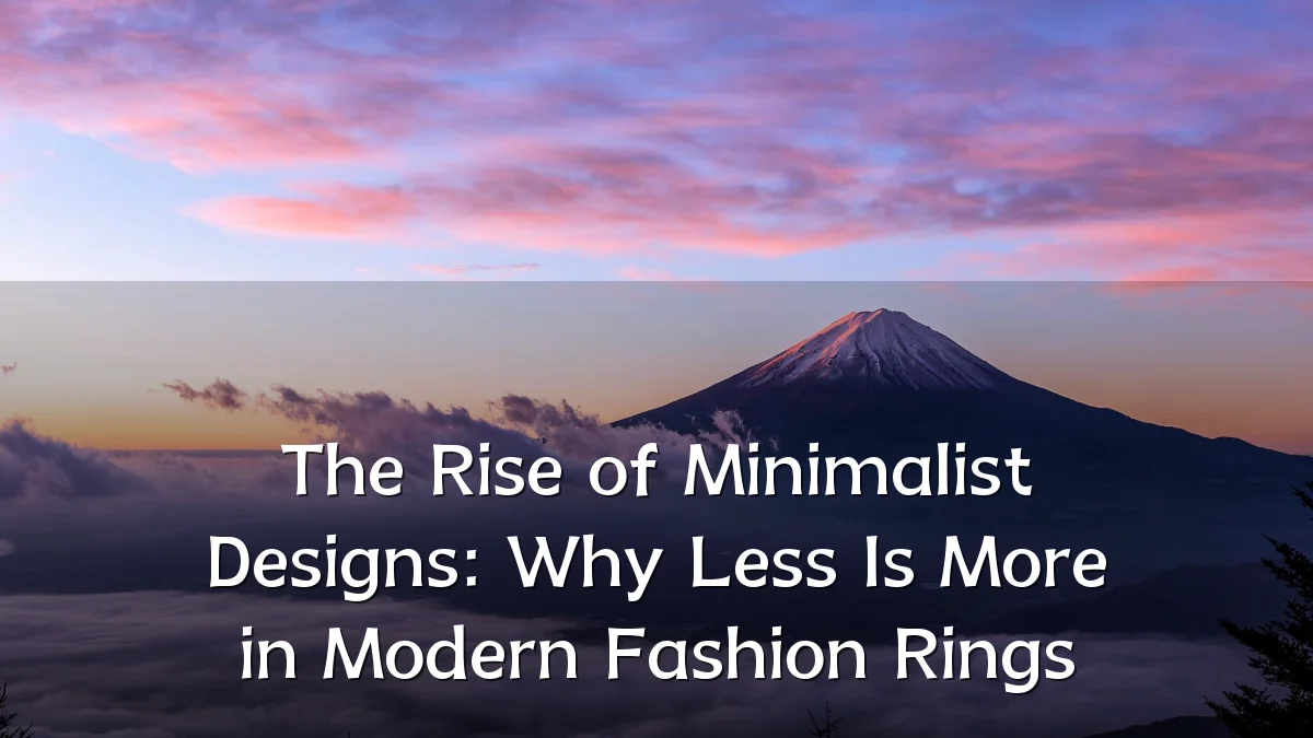 The Rise of Minimalist Designs: Why Less Is More in Modern Fashion Rings